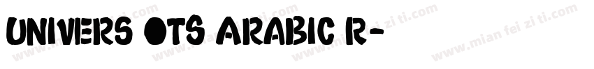 Univers OTS Arabic R字体转换